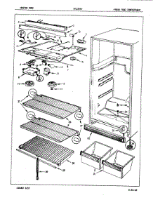 03 - Fresh Food Compartment parts for Admiral Refrigerator NT15D4VA / 5A65A from AppliancePartsPros.com