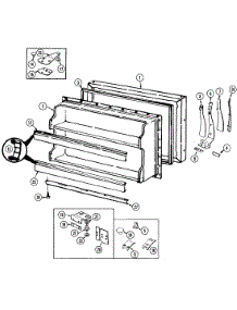 02 - Freezer Door parts for Norge Refrigerator NT173MA / DC24C from AppliancePartsPros.com
