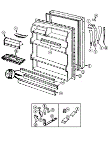 04 - Fresh Food Door parts for Norge Refrigerator NT177MA from AppliancePartsPros.com