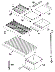 08 - Shelves & Accessories parts for Norge Refrigerator NT177PW from AppliancePartsPros.com