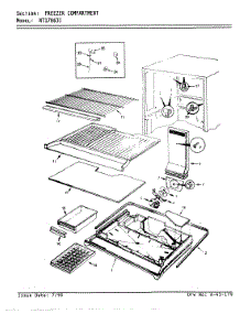 02 - Freezer Compartment parts for Admiral Refrigerator NT17H63I / AF19A from AppliancePartsPros.com