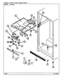 03 - Fresh Food Compartment parts for Norge Refrigerator NT194M / DC61A from AppliancePartsPros.com