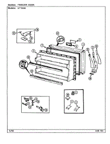 02 - Freezer Door parts for Norge Refrigerator NT194M / DE59A from AppliancePartsPros.com