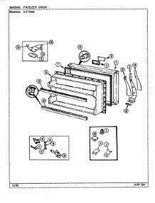 02 - Freezer Door parts for Norge Refrigerator NT194MW from AppliancePartsPros.com