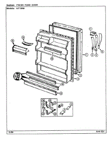 04 - Fresh Food Door parts for Norge Refrigerator NT194MW from AppliancePartsPros.com