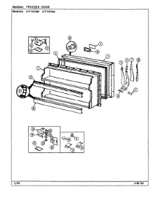 02 - Freezer Door parts for Norge Refrigerator NT197MA / DE61A from AppliancePartsPros.com