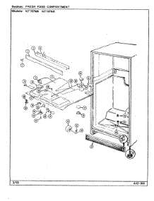 03 - Fresh Food Compartment parts for Norge Refrigerator NT197MA / DE61A from AppliancePartsPros.com