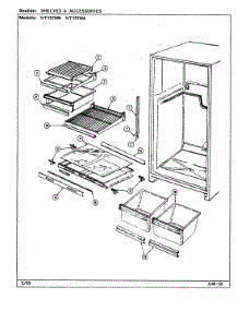 03 - Shelves & Accessories parts for Norge Refrigerator NT197MW / DE60A from AppliancePartsPros.com