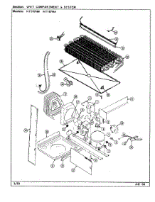 04 - Unit Compartment & System parts for Norge Refrigerator NT197MW / DE60A from AppliancePartsPros.com