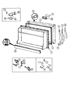 02 - Freezer Door parts for Norge Refrigerator NT198MA from AppliancePartsPros.com