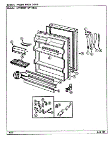 04 - Fresh Food Door parts for Norge Refrigerator NT198MA from AppliancePartsPros.com