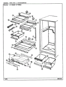 04 - Shelves & Accessories parts for Norge Refrigerator NT198MW from AppliancePartsPros.com