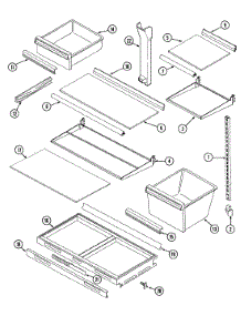 07 - Shelves & Accessories parts for Norge Refrigerator NT198NW from AppliancePartsPros.com