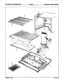 02 - Freezer Compartment parts for Admiral Refrigerator NT19J4 / 8A10A from AppliancePartsPros.com