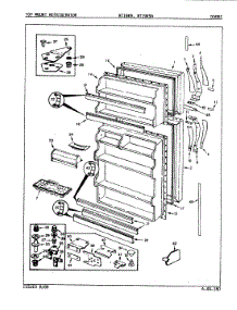 02 - Doors parts for Admiral Refrigerator NT19K9A / 9A04D from AppliancePartsPros.com