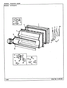 02 - Freezer Door parts for Admiral Refrigerator NT19L6A / CA51A from AppliancePartsPros.com