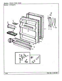 04 - Fresh Food Door parts for Admiral Refrigerator NT19L6A / CA51A from AppliancePartsPros.com