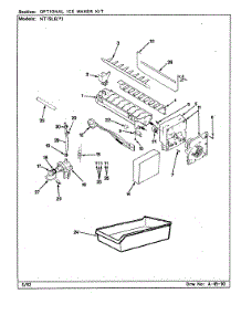 02 - Optional Ice Maker Kit parts for Admiral Refrigerator NT19L6H / CA51A from AppliancePartsPros.com