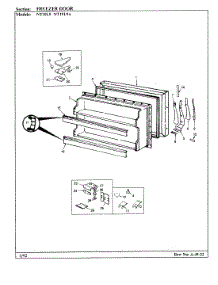 03 - Freezer Door parts for Admiral Refrigerator NT19L9 / BA61C from AppliancePartsPros.com