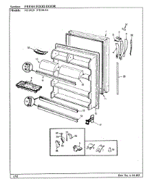 04 - Fresh Food Door parts for Admiral Refrigerator NT19L9A / BA62B from AppliancePartsPros.com
