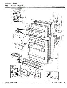 02 - Doors parts for Admiral Refrigerator NT19L9A / BA62A from AppliancePartsPros.com