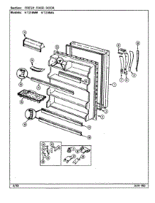 04 - Fresh Food Door parts for Maytag Refrigerator NT218MA / DD72A from AppliancePartsPros.com