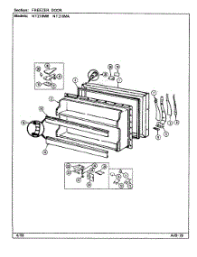 02 - Freezer Door parts for Maytag Refrigerator NT218MW / DD71A from AppliancePartsPros.com
