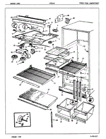 03 - Fresh Food Compartment parts for Admiral Refrigerator NT21H6 / 7A57A from AppliancePartsPros.com