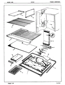 02 - Freezer Compartment parts for Admiral Refrigerator NT21H6A / 7A57A from AppliancePartsPros.com