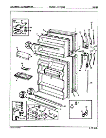02 - Doors parts for Admiral Refrigerator NT21K9A / 9A05B from AppliancePartsPros.com