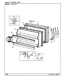 02 - Freezer Door parts for Admiral Refrigerator NT21L6A / CA77A from AppliancePartsPros.com