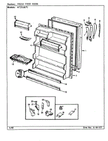 04 - Fresh Food Door parts for Admiral Refrigerator NT21L6A / CA77A from AppliancePartsPros.com