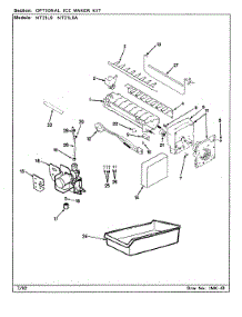 03 - Optional Ice Maker Kit parts for Admiral Refrigerator NT21L9 / BA75C from AppliancePartsPros.com