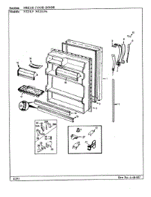 05 - Fresh Food Door parts for Admiral Refrigerator NT21L9A / BA76A from AppliancePartsPros.com