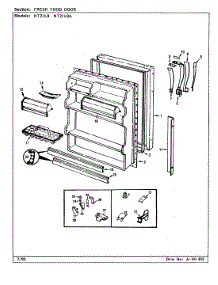 05 - Fresh Food Door parts for Admiral Refrigerator NT21L9A / BA76C from AppliancePartsPros.com