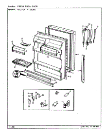 05 - Fresh Food Door parts for Admiral Refrigerator NT21L9A / CA76A from AppliancePartsPros.com