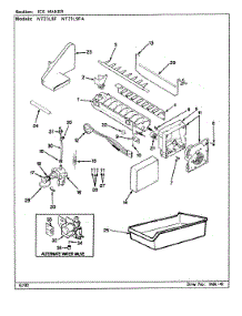 03 - Ice Maker parts for Admiral Refrigerator NT21L9F / BA73B from AppliancePartsPros.com