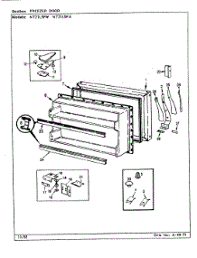 03 - Freezer Door parts for Admiral Refrigerator NT21L9FA / CA72A from AppliancePartsPros.com