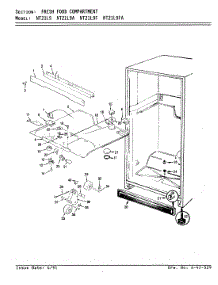 04 - Fresh Food Compartment parts for Admiral Refrigerator NT21L9FA / BA74A from AppliancePartsPros.com