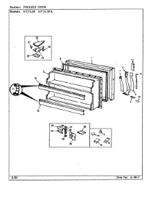 03 - Freezer Door parts for Admiral Refrigerator NT21L9FA / BA74B from AppliancePartsPros.com