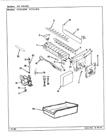 03 - Ice Maker parts for Admiral Refrigerator NT21L9FW / CA73A from AppliancePartsPros.com