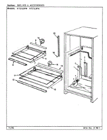 04 - Shelves & Accessories parts for Admiral Refrigerator NT21L9FW / CA73A from AppliancePartsPros.com