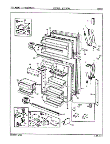 02 - Doors parts for Admiral Refrigerator NT23K9A / 9A06C from AppliancePartsPros.com