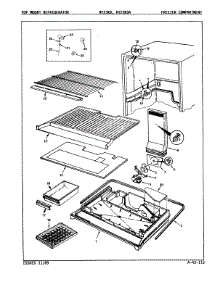 03 - Freezer Compartment parts for Admiral Refrigerator NT23K9A / 9A06C from AppliancePartsPros.com