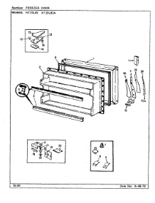 02 - Freezer Door parts for Admiral Refrigerator NT23L82A / CF99A from AppliancePartsPros.com