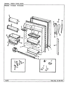 04 - Fresh Food Door parts for Admiral Refrigerator NT23L82A / CF99A from AppliancePartsPros.com