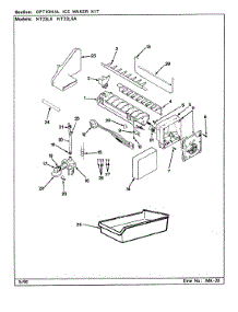 03 - Optional Ice Maker Kit parts for Admiral Refrigerator NT23L9 / BA98C from AppliancePartsPros.com