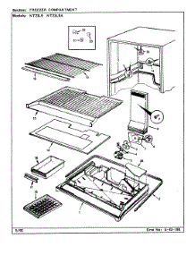 02 - Freezer Compartment parts for Admiral Refrigerator NT23L9A / BA99C from AppliancePartsPros.com