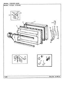 03 - Freezer Door parts for Admiral Refrigerator NT23L9A / BA99B from AppliancePartsPros.com
