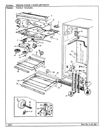 04 - Fresh Food Compartment parts for Admiral Refrigerator NT23L9A / BA99A from AppliancePartsPros.com
